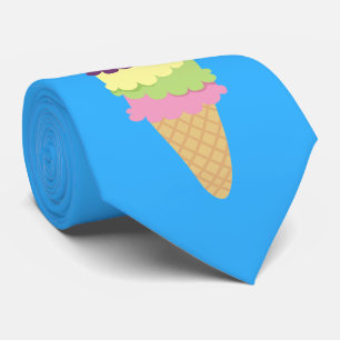 Cravate Cône de crème glacée colorée