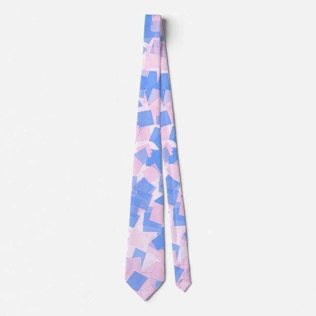Cravate Confetti rose et bleu (Devant)
