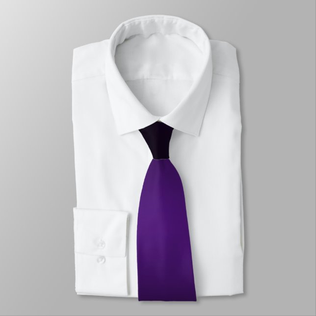 Cravate Contemporain Royal violet et noir Ombre (Attaché)