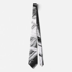 Cravate Contours de peinture noir et blanc Ombre