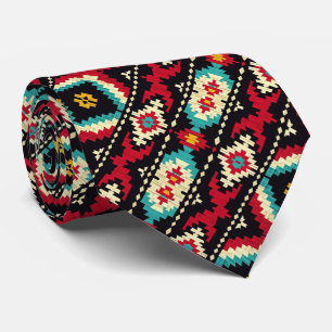 Cravate Cool Aztec motif carrelé