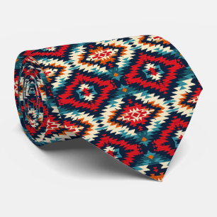 Cravate Cool Aztec motif carrelé