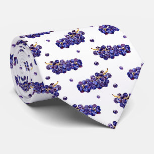 Cravate cool carrelé raisins fruits motif