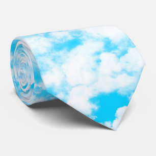 Cravate cool ciel nuageux carrelé motif