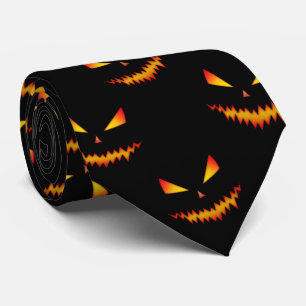 Cravate Cool effrayant Jack O'Lantern visage motif d'Hallo