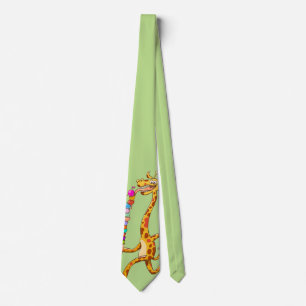 Cravate Cool Giraffe Eating Ice Cream