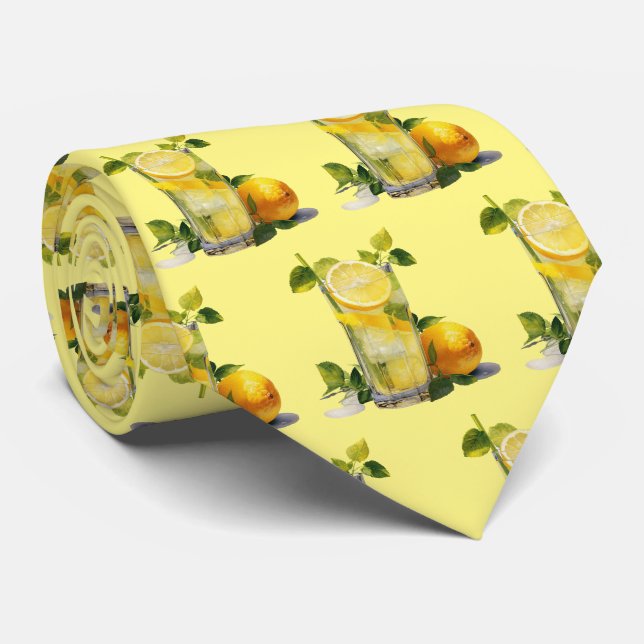 Cravate Cool limonade motif (Roulé)