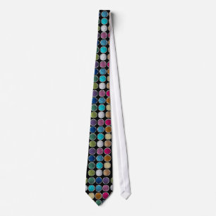 Cravate cool Oeil de parties scintillant coloré brillant 