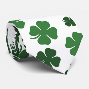 Cravate cool quatre feuilles de trèfle chanceux