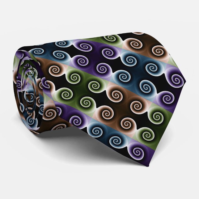 Cravate COOL spirale colorée Motif Abstrait (Roulé)
