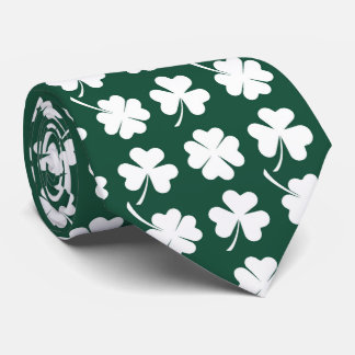 Cravate Cool tiled four leaf clovers shamrocks pattern 