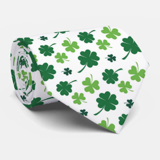 Cravate Cool tiled four leaf clovers shamrocks pattern 