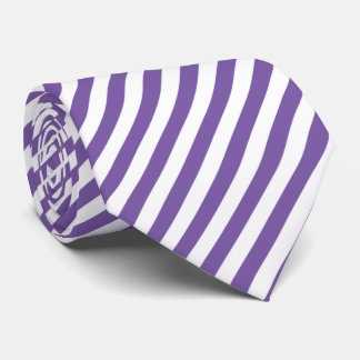 Cravate Cool white purple stripe pattern neck tie 