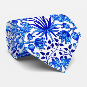 Cravate Copie de jacinthe de William Morris, bleu de
