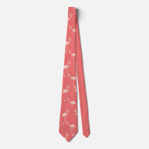Cravate Corail rose Flamant rose rouge sans couture Motif