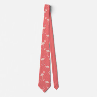 Cravate Corail rose Flamant rose rouge sans couture Motif