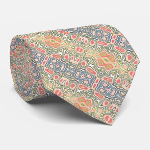 Cravate Coral Rouge Vert Pastel Bleu Nouveau Motif Déco