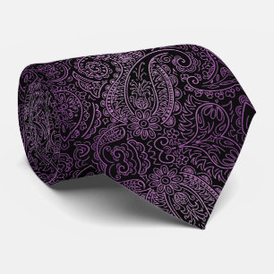 Cravate Corbata couleur violeta con negro