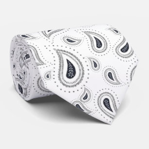 Cravate Corbata elegante blanco con azul oscuro