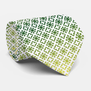Cravate Corbata verde con amarillo