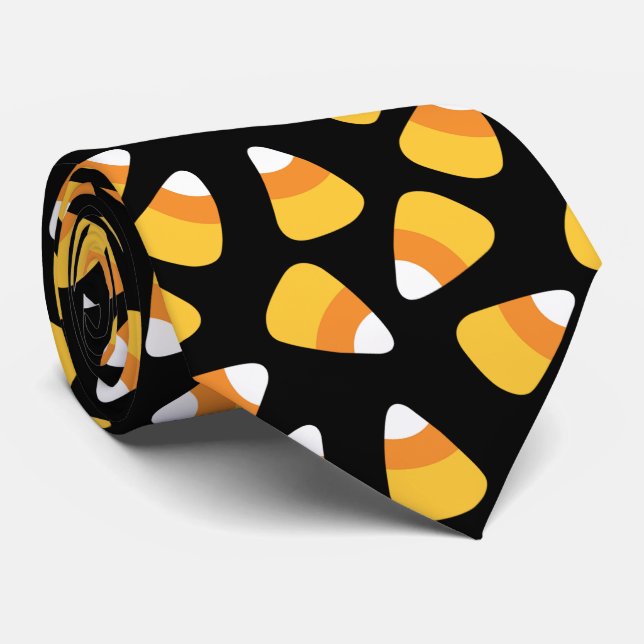 Cravate Corne de bonbons d'Halloween (Roulé)
