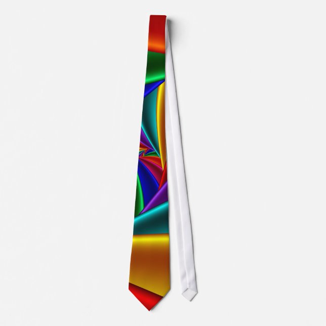 Cravate Couleur 25 Art Fractal fin (Devant)