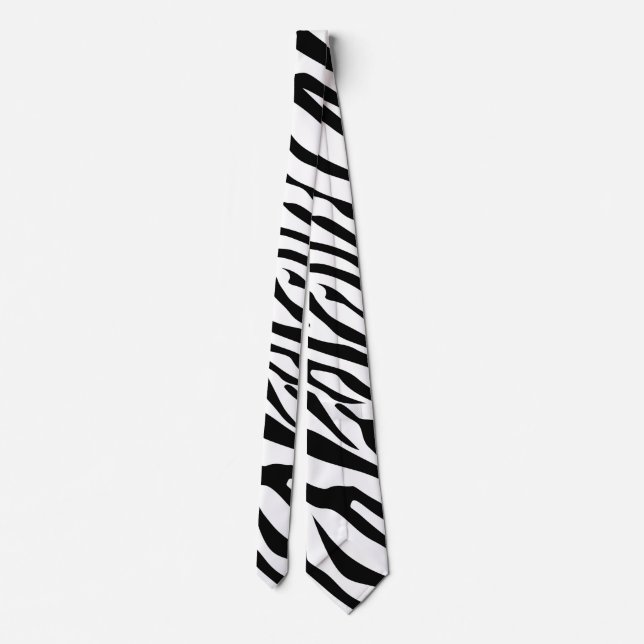 Cravate Couleur Arrière - plan personnalisable Zebra (Dos)