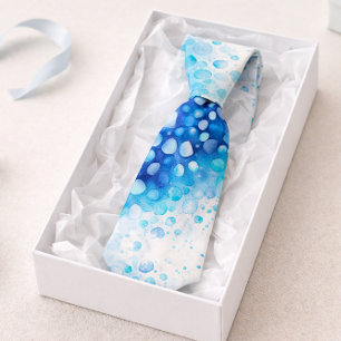 Cravate Couleur d'eau bleue