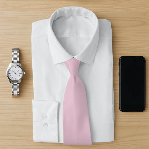 Cravate Couleur rose pastel clair et solide