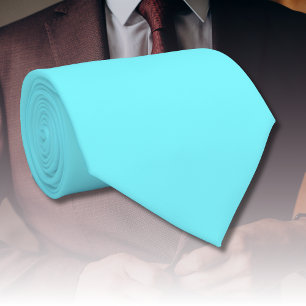 Cravate Couleur solide bleu néon électrique   Classique