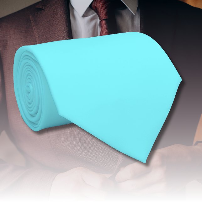 Cravate Couleur solide bleu néon électrique | Classique (Créateur téléchargé)