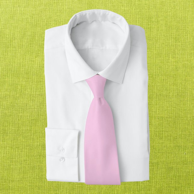 Cravate Couleur solide Rose classique (Créateur téléchargé)