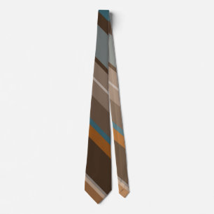 Cravate Couleurs aléatoires décentes Bandes diagonales pla