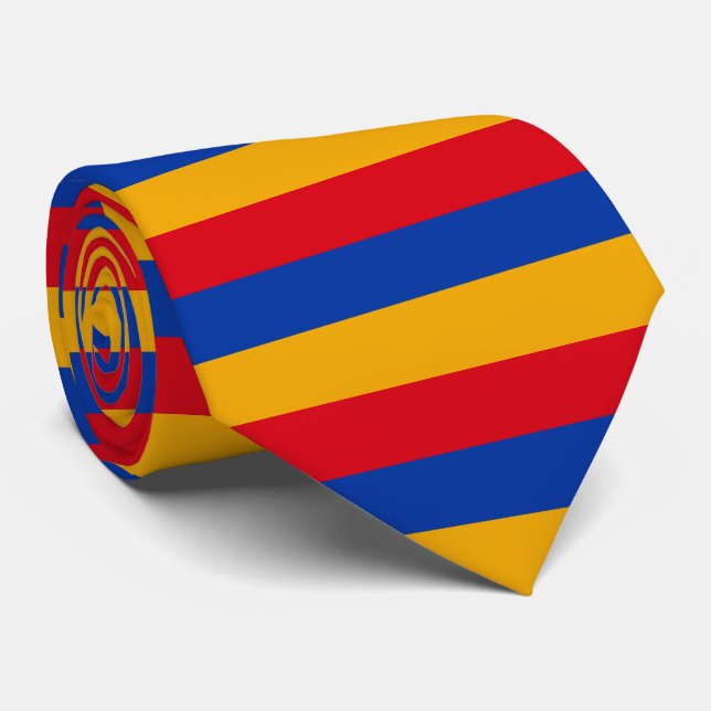 Cravate Couleurs du drapeau arménien (Roulé)