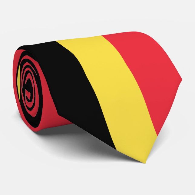 Cravate Couleurs du drapeau de la Belgique (Roulé)