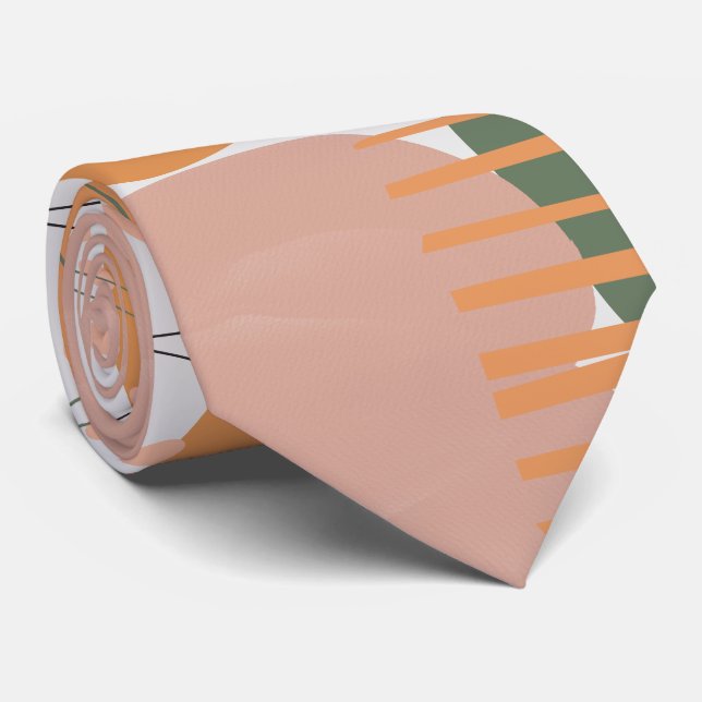 Cravate Couleurs rétro 70 Bonnes vibes d'été (Roulé)