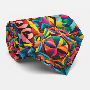 Cravate Couleurs Vives Abstraites