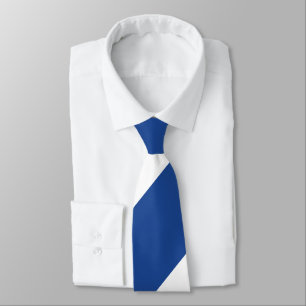 Cravate Country Blue and White Broad Regimental Stripe