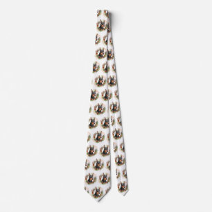 Cravate Coupe festive Doberman Christmas Wreath