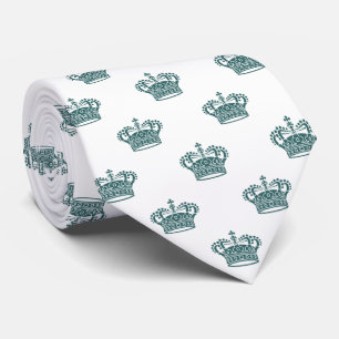 Cravate Couronne 01 - Moss Green sur blanc