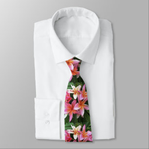 Cravate Couronne De Fleur De Frangipani Rose Pâle