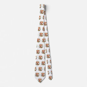 Cravate Couronne de Noël Vizsla Fête de Chien Joyeux