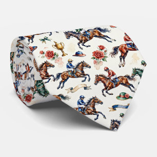 Cravate Course Hippique Faux Soie Gentleman Cavalier de