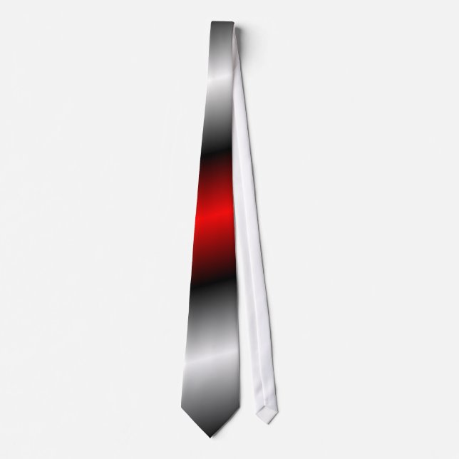 Cravate Couvercle noir blanc rouge (Devant)