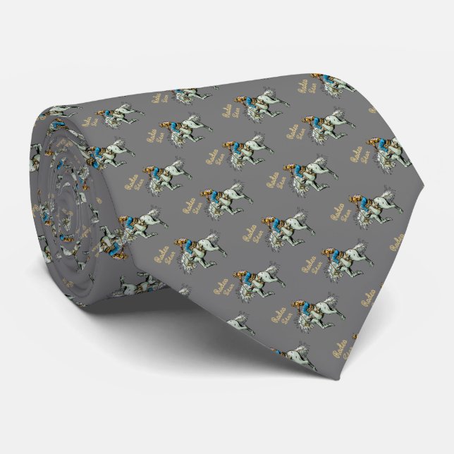 Cravate Cowboy Bronc de Western Rodeo Rider Necktie (Roulé)