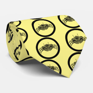 Cravate Crabe de mer de face en cercle