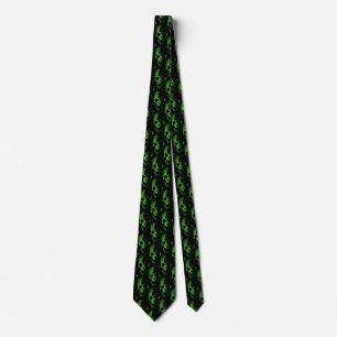 Cravate Crâne vert