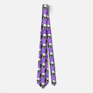 Cravate Crânes violets et série Tournesol Design 6 