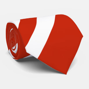 Cravate Cravate/Grandes rouges et blanches