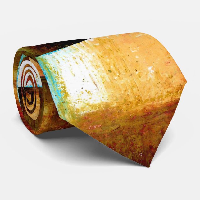 Cravate Créatif Original Brown Art moderne Abstrait (Roulé)
